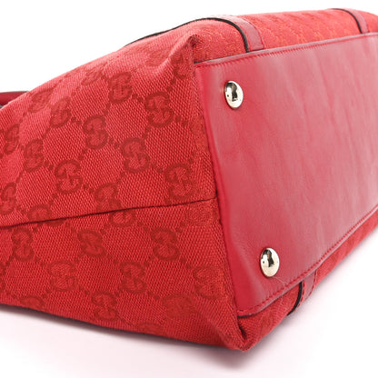 Gucci Monogram Abbey Medium Tote  Red 9 of 10