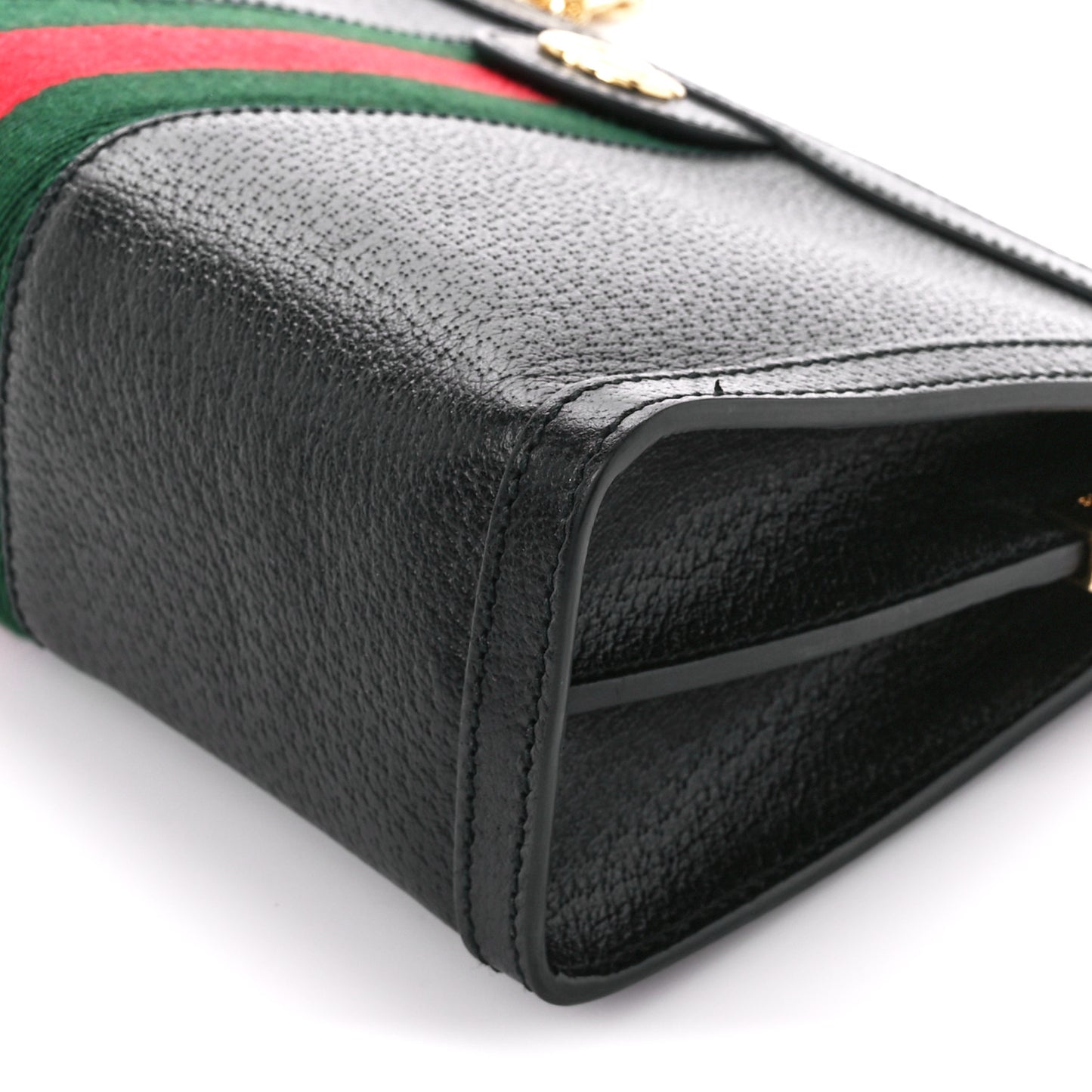 Calfskin GG Web Small Ophidia Chain Shoulder Bag Black