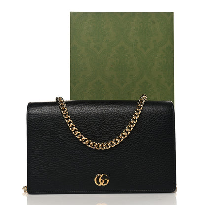 Gucci Calfskin Mini GG Marmont Chain Wallet Black 9 of 9
