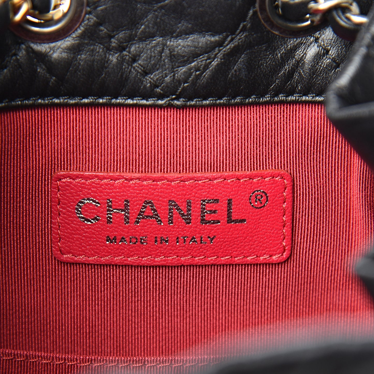 Aged Calfskin Quilted Small Gabrielle Backpack Black