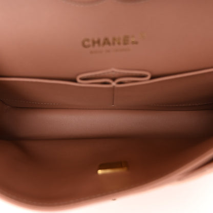 Chanel Suede Quilted Medium Double Flap Light Pink 5 of 10