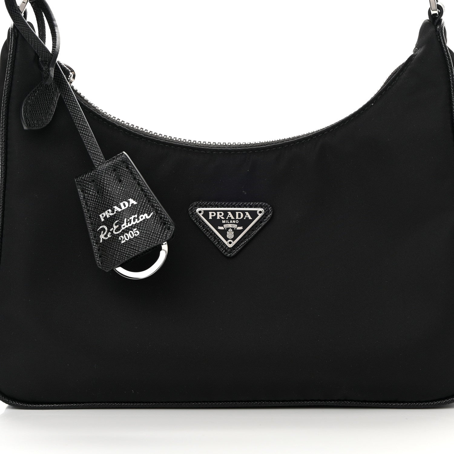 Prada Tessuto Nylon Saffiano Mini Re-Edition 2005 Bag Black 10 of 16