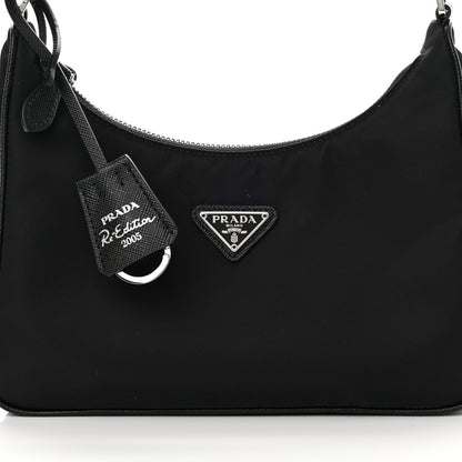 Prada Tessuto Nylon Saffiano Mini Re-Edition 2005 Bag Black 10 of 16