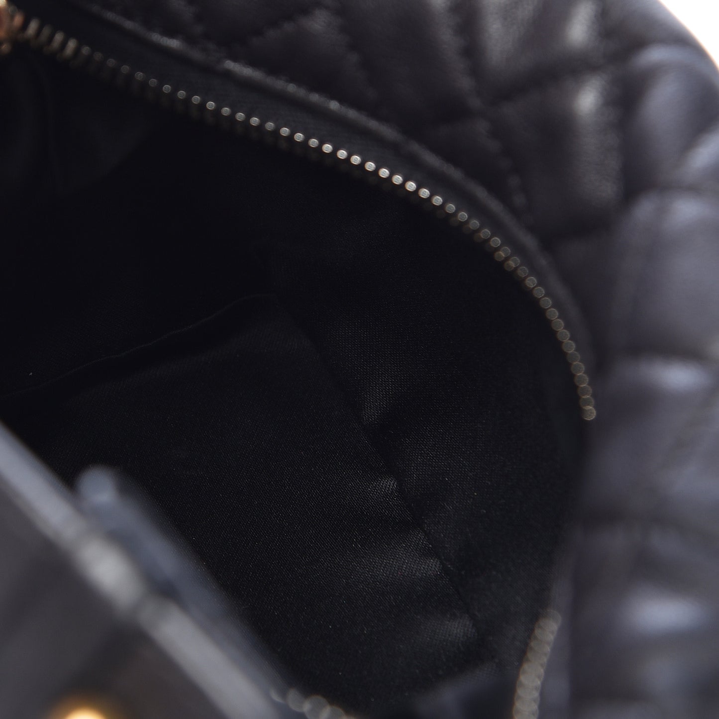 Lambskin Quilted Small Hobo Black