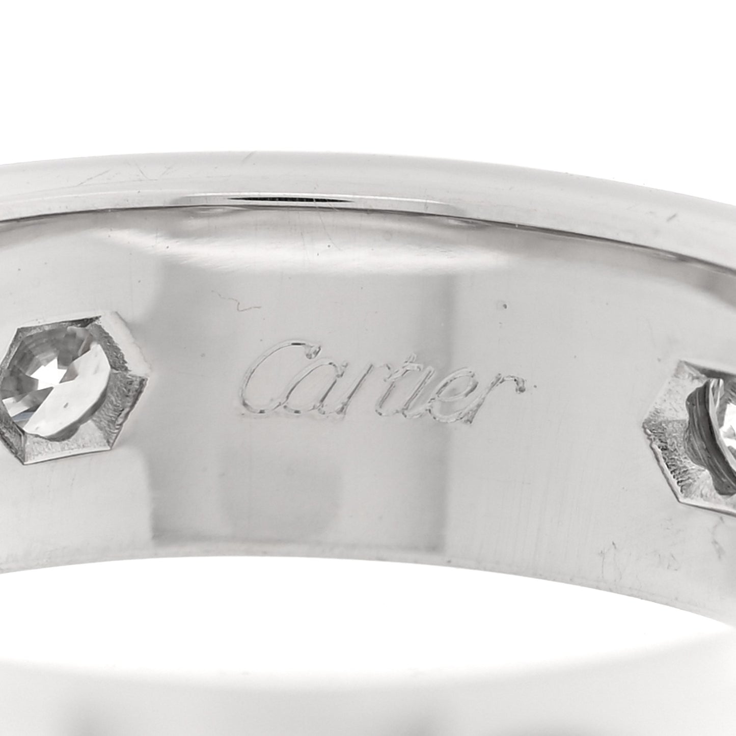 18K White Gold Gold 6 Diamond 5.5mm LOVE Ring 55/7.25