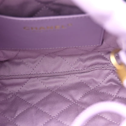 Chanel Shiny Calfskin Quilted Mini Chanel 22 Light Purple 5 of 10