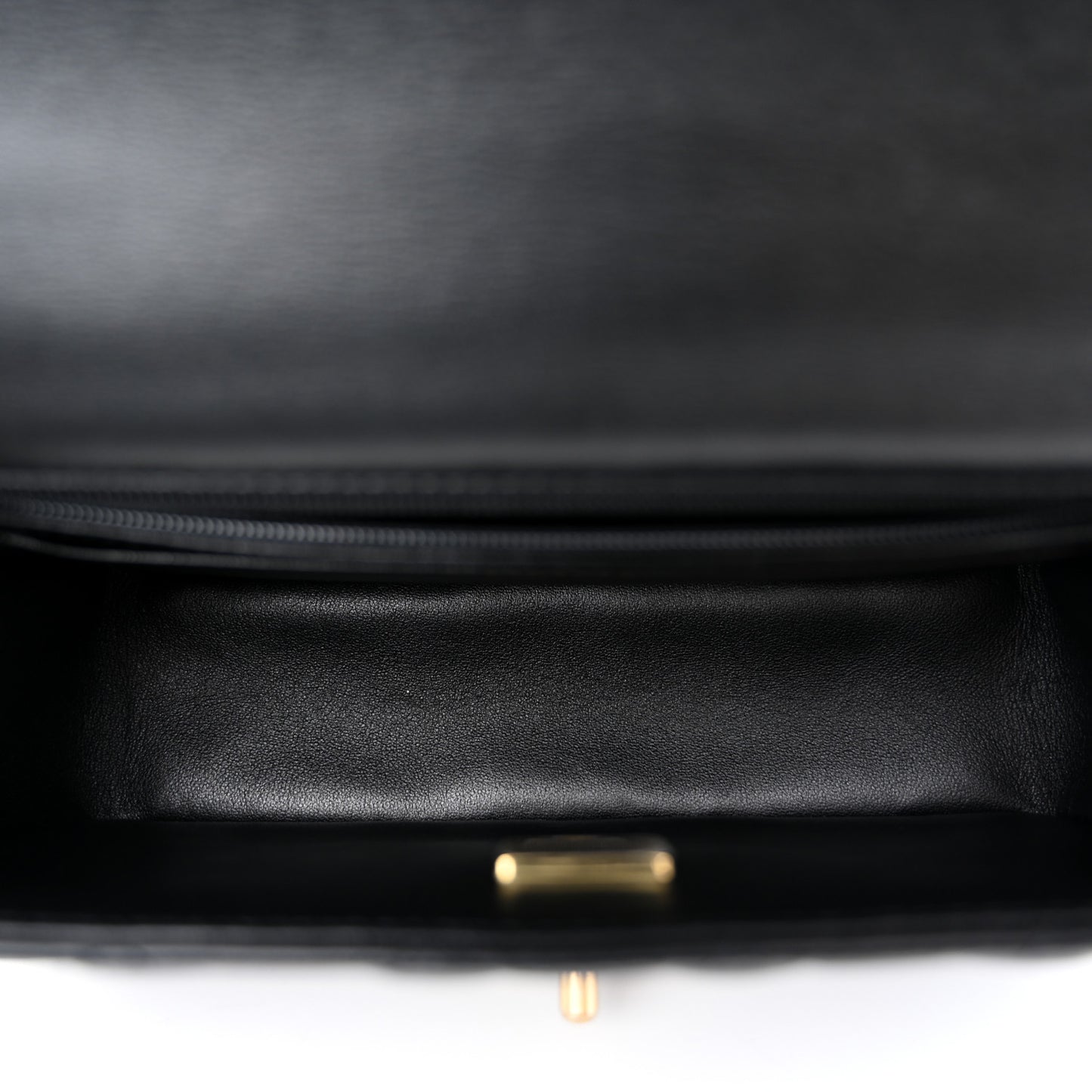 Lambskin Quilted Metal Mini Top Handle Rectangular Flap Black