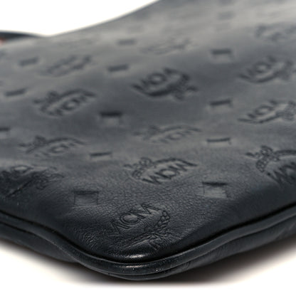MCM Calfskin Ottomar Monogram Medium Crossbody Pouch Black 9 of 11