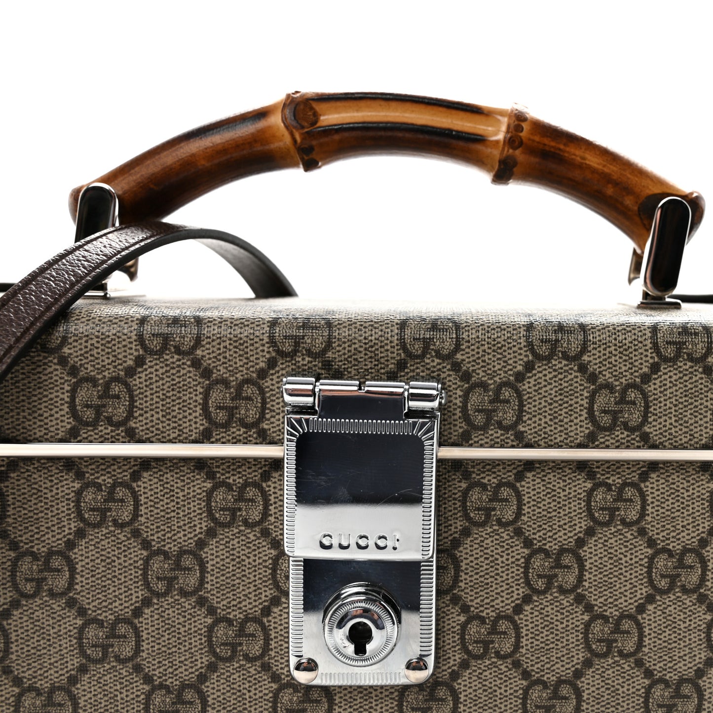 GG Supreme Monogram Globe-Trotter Beauty Case Brown