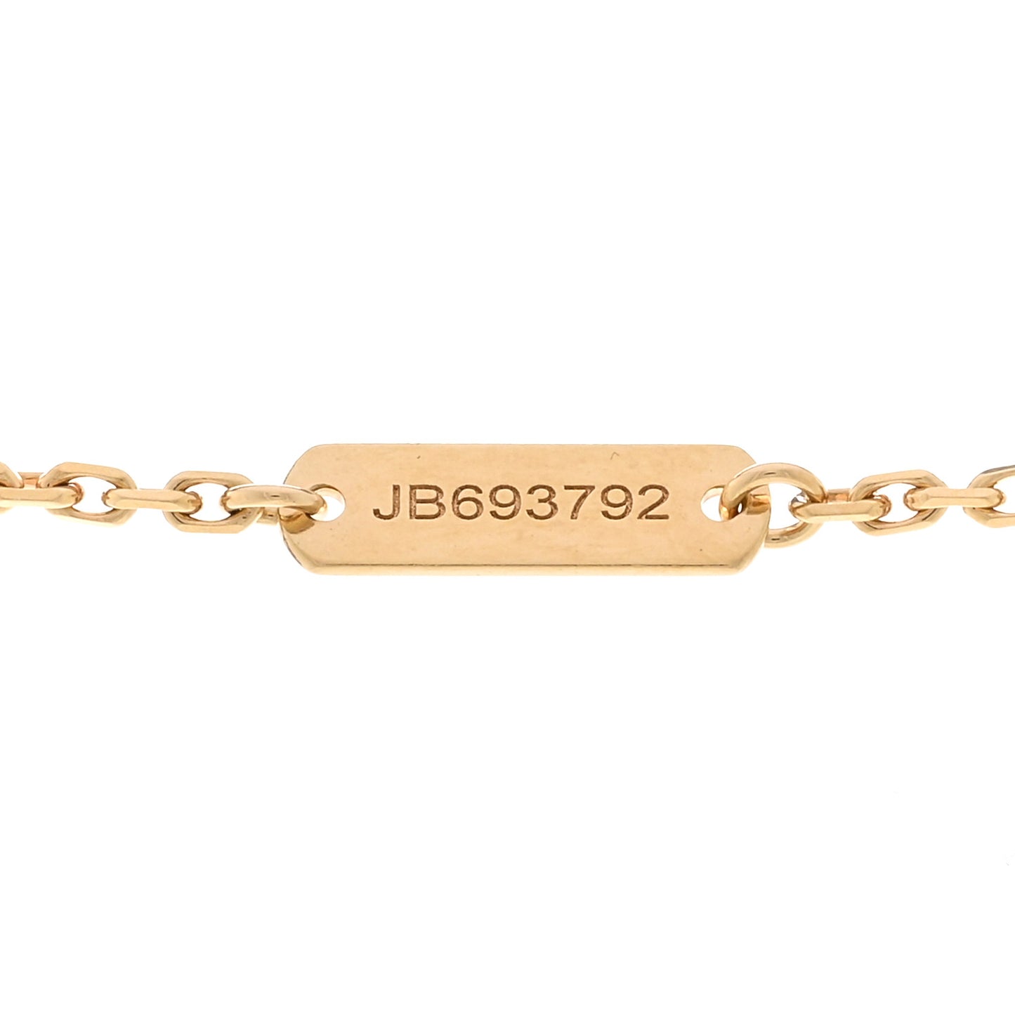 18K Yellow Gold Guilloche Vintage Alhambra Pendant Necklace