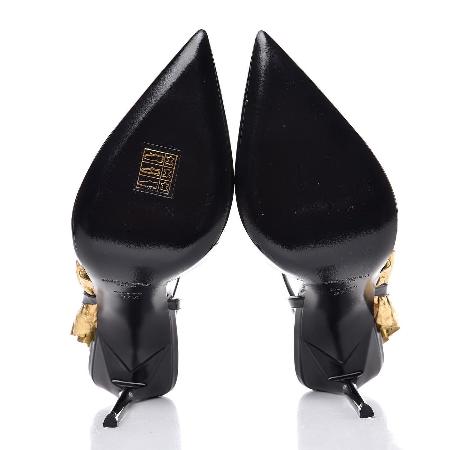 Patent Snakeskin Edie 110 Pumps 37.5 Black