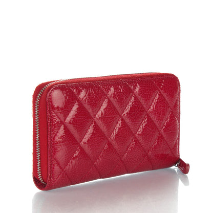 Chanel Patent Calfskin Quilted Zip Around Phone Holder Dark Pink 3 of 8