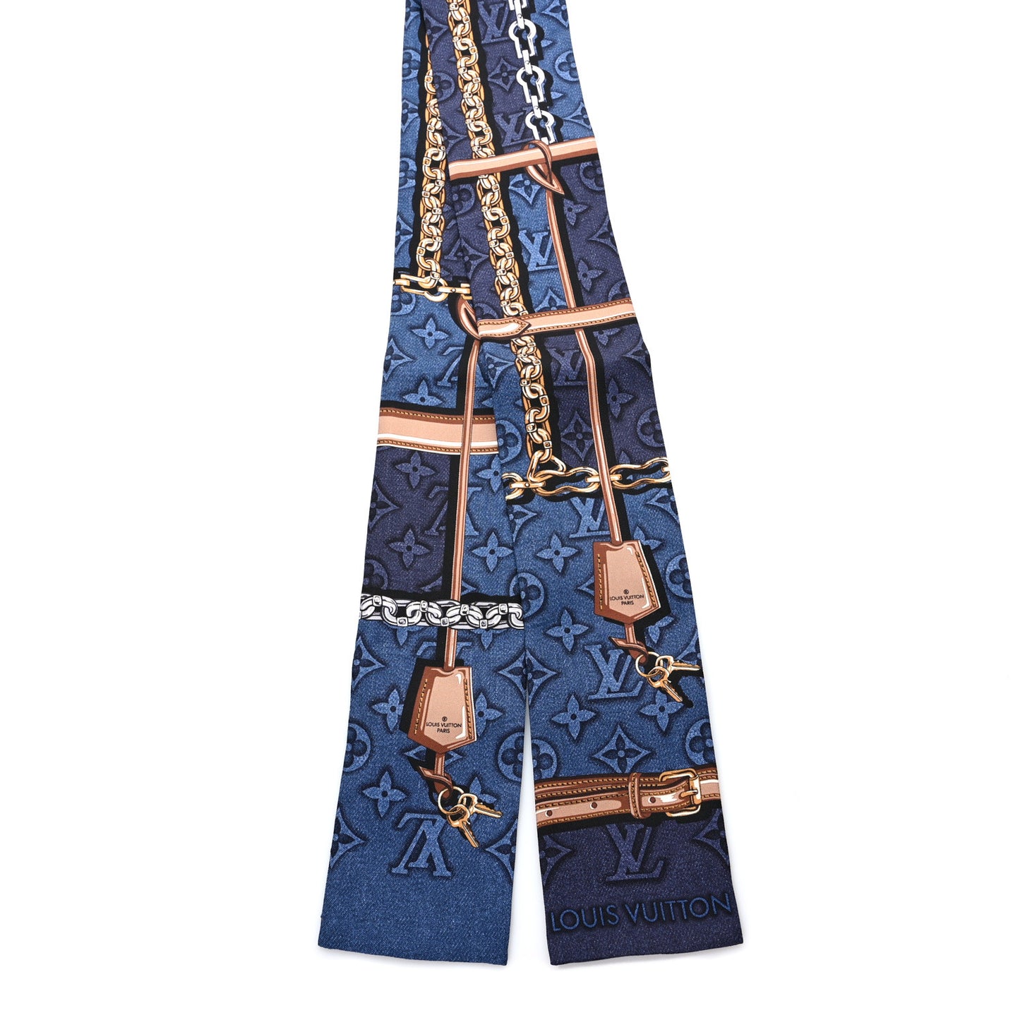 Silk Denimgram Confidential Bandeau Denim Blue