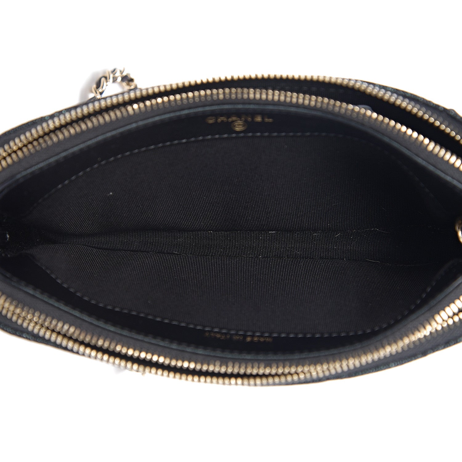 Chanel Iridescent Caviar Quilted Small Clutch With Chain Black 5 of 12