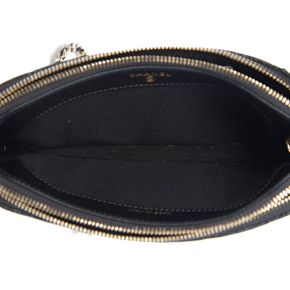 Chanel Iridescent Caviar Quilted Small Clutch With Chain Black 5 of 12