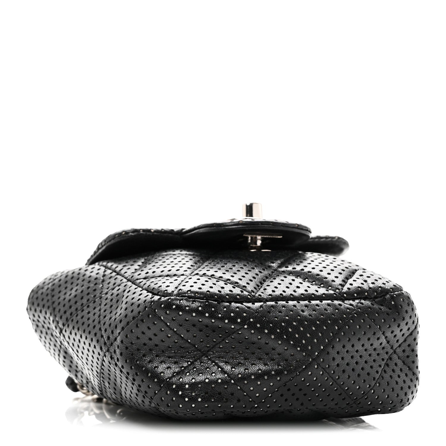 Chanel Lambskin Perforated Mini Flap Bag Black 4 of 10