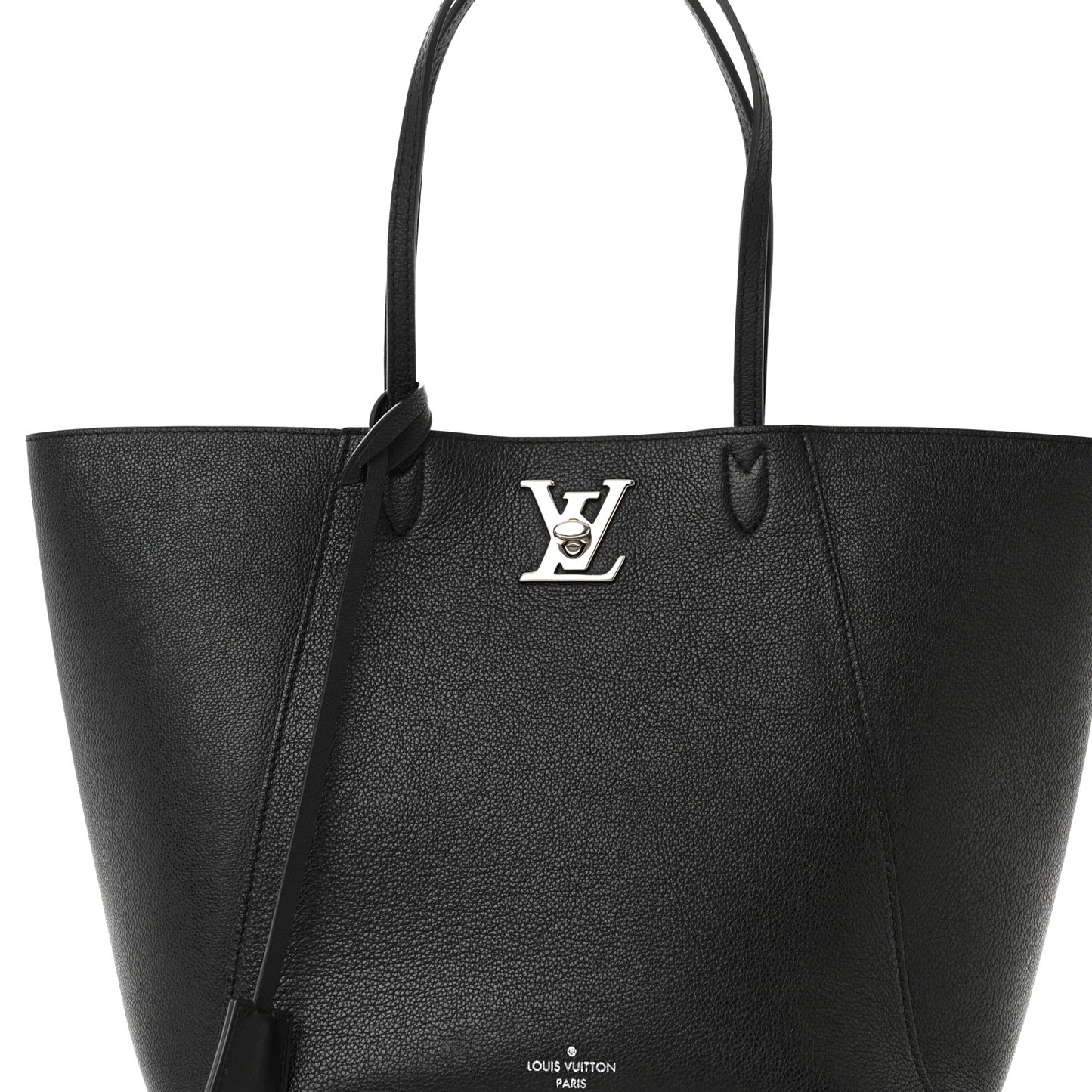 Calfskin Lockme Cabas Black