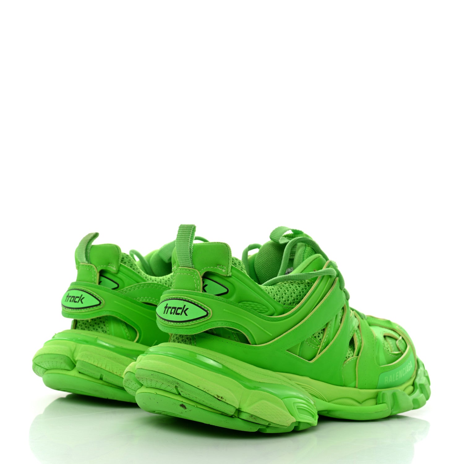 Balenciaga Mesh Nylon Mens Track Sneakers 40 Monocolor Fluo Green 4 of 8