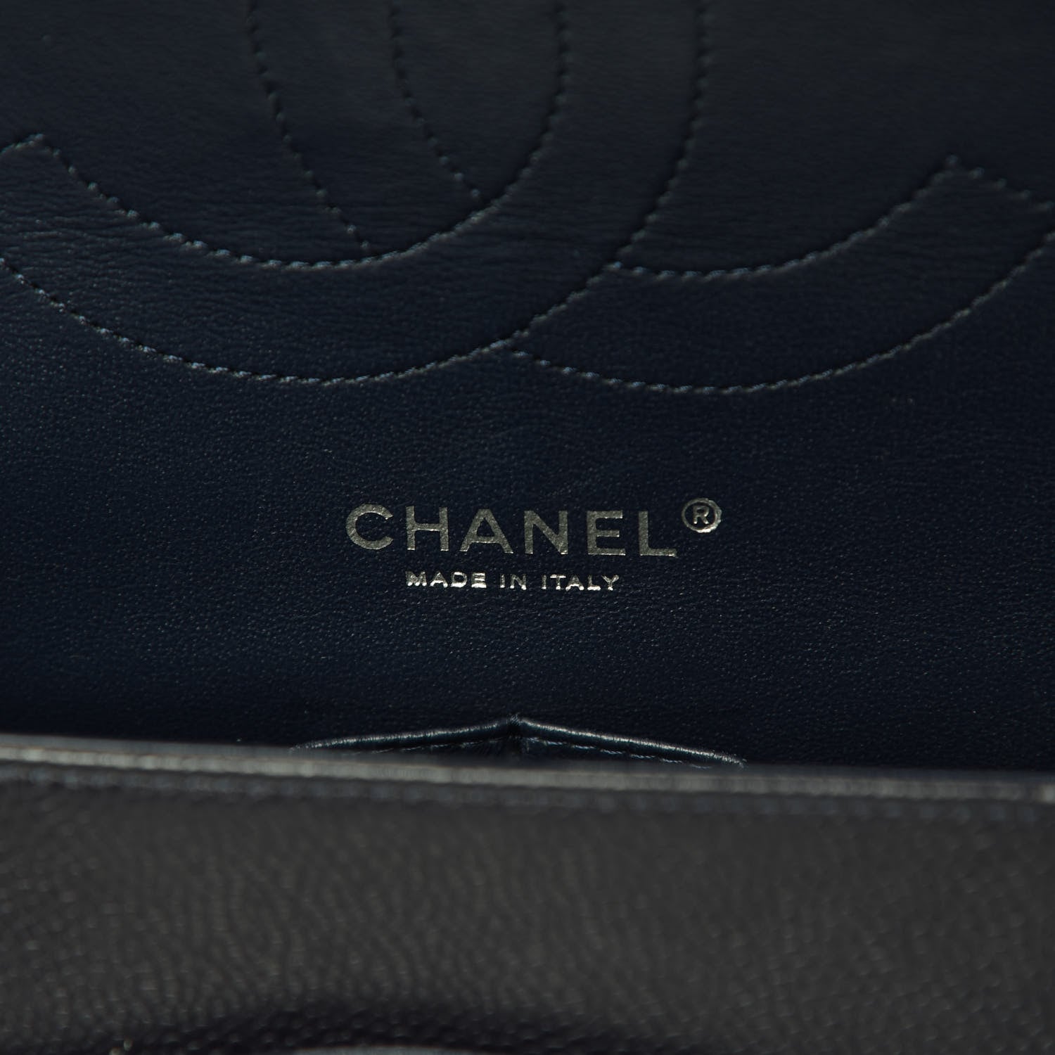Chanel Caviar Quilted Jumbo Double Flap Navy Blue 6 of 12