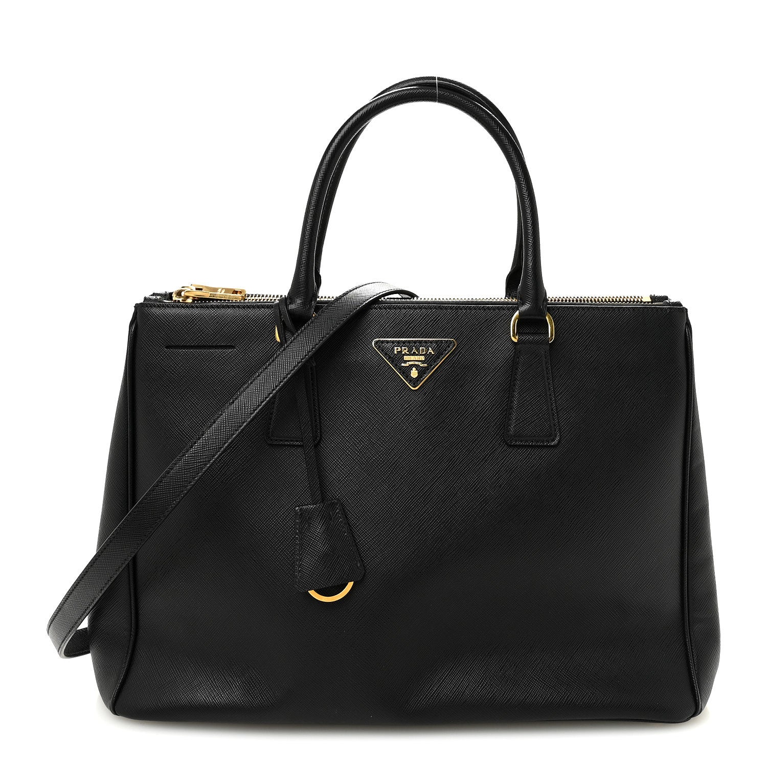 Prada Saffiano Lux Medium Galleria Double Zip Tote Black 1895805