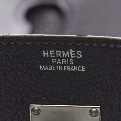 Hermes Taurillon Clemence JPG Birkin 42 Raisin 6 of 10