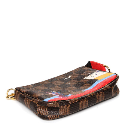Louis Vuitton Damier Ebene 2016 Christmas Animation Mini Pochette Accessories 4 of 6