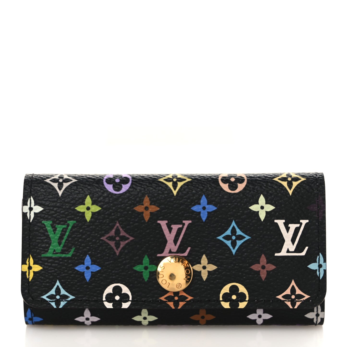 Monogram Multicolor Multicles 4 Key Holder Black Violet
