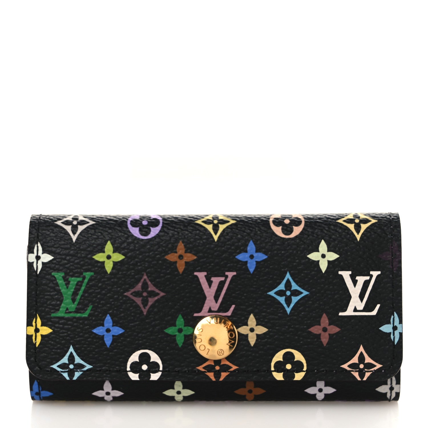 Louis Vuitton Monogram Multicolor Multicles 4 Key Holder Black Violet 1 of 6