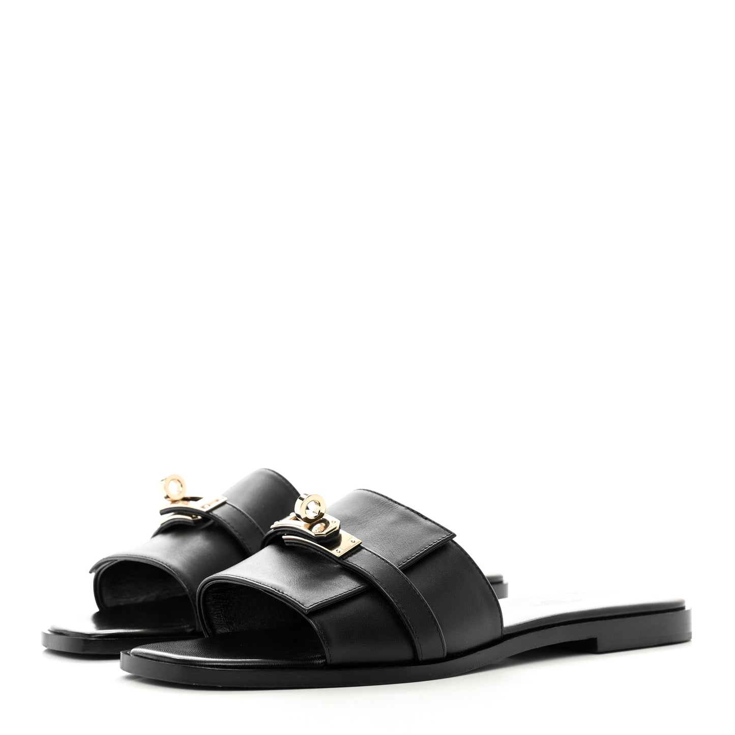 Calfskin Giulia Sandals 37.5 Black
