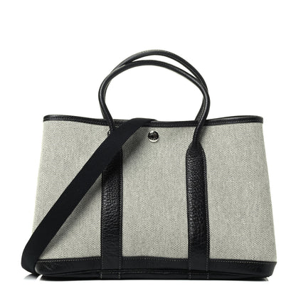 Hermes Twill D H Negonda Garden Party 30 TPM Ecru Black 1 of 4