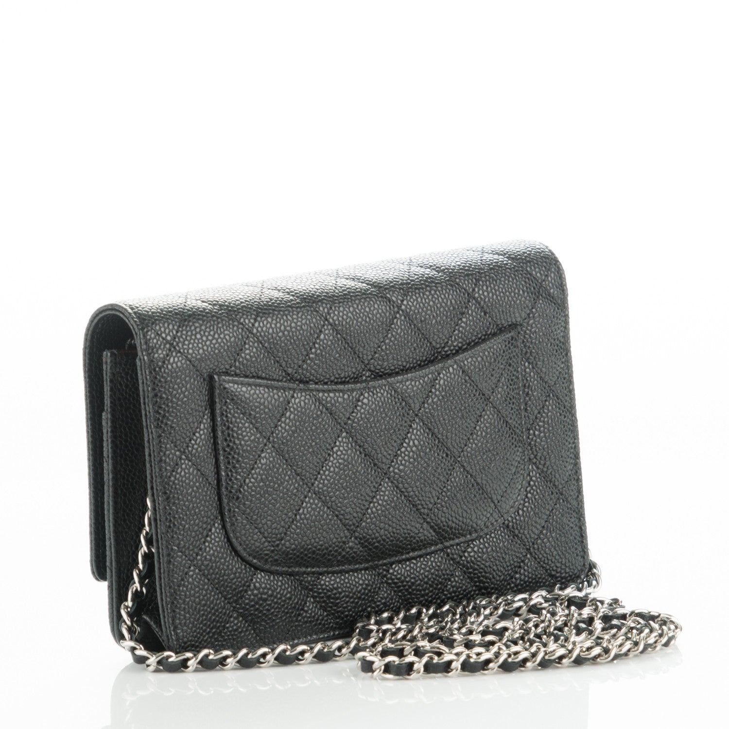 Chanel Caviar Quilted Wallet On Chain WOC Black 3 of 8