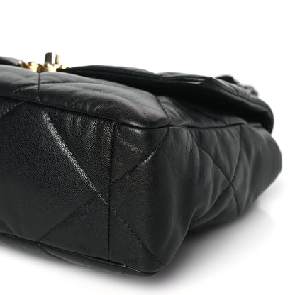 Chanel Goatskin Quilted Large Chanel 19 Flap Black 9 of 9