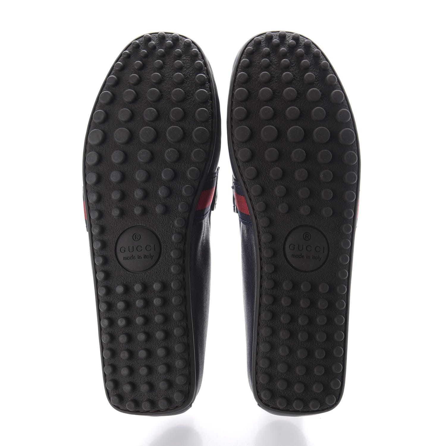 Gucci Nappa Web Mens Kanye Driver Loafers 8.5 Blue 5 of 11