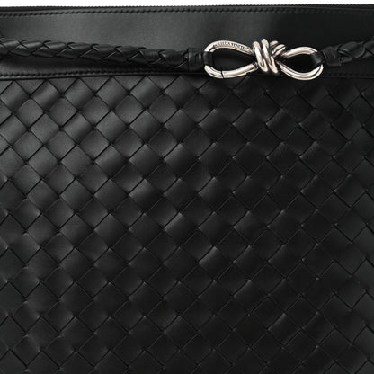 Bottega Veneta Nappa Intrecciato Andiamo Flat Messenger Black 8 of 10