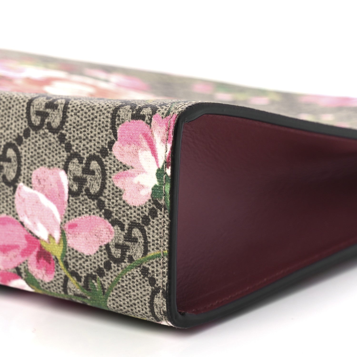 Gucci GG Supreme Monogram Blooms Large Cosmetic Case Beige Multicolor Dry Rose 10 of 10