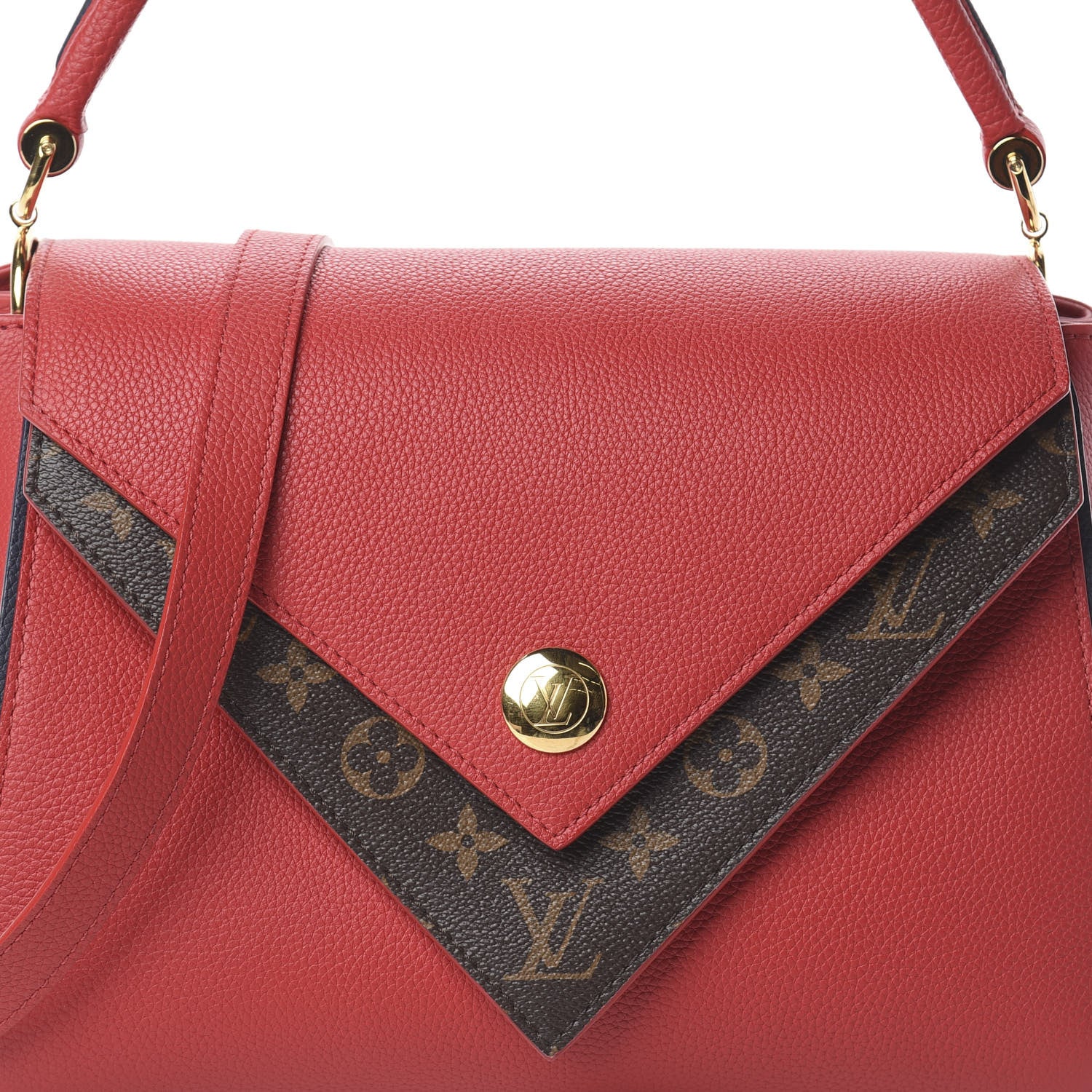 Louis Vuitton Grained Calfskin Monogram Double V Rubis 6 of 8