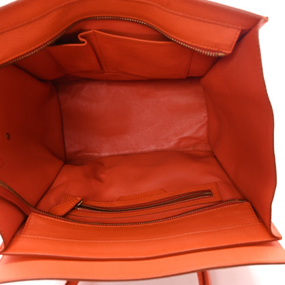Celine Smooth Calfskin Mini Luggage Orange 4 of 10