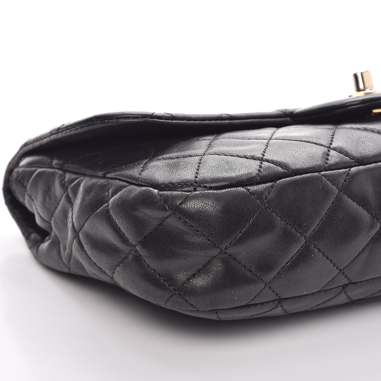 Chanel Lambskin Quilted Medium Cruise Charm Single Flap Black 14 of 18