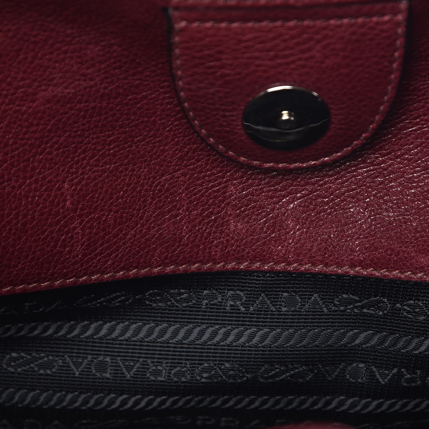 Prada Glace Calf Twin Pocket Tote Ametista 9 of 16