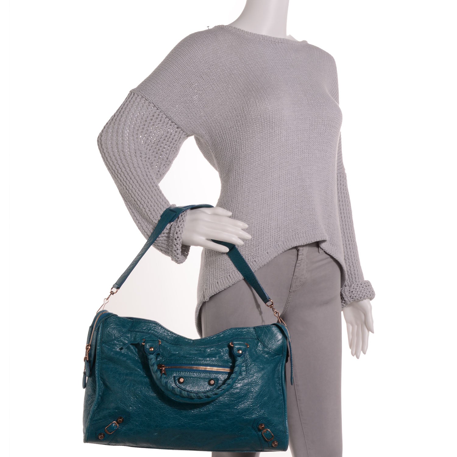 Balenciaga Agneau Giant 12 Rose Gold Hardware City Lagon 2 of 11