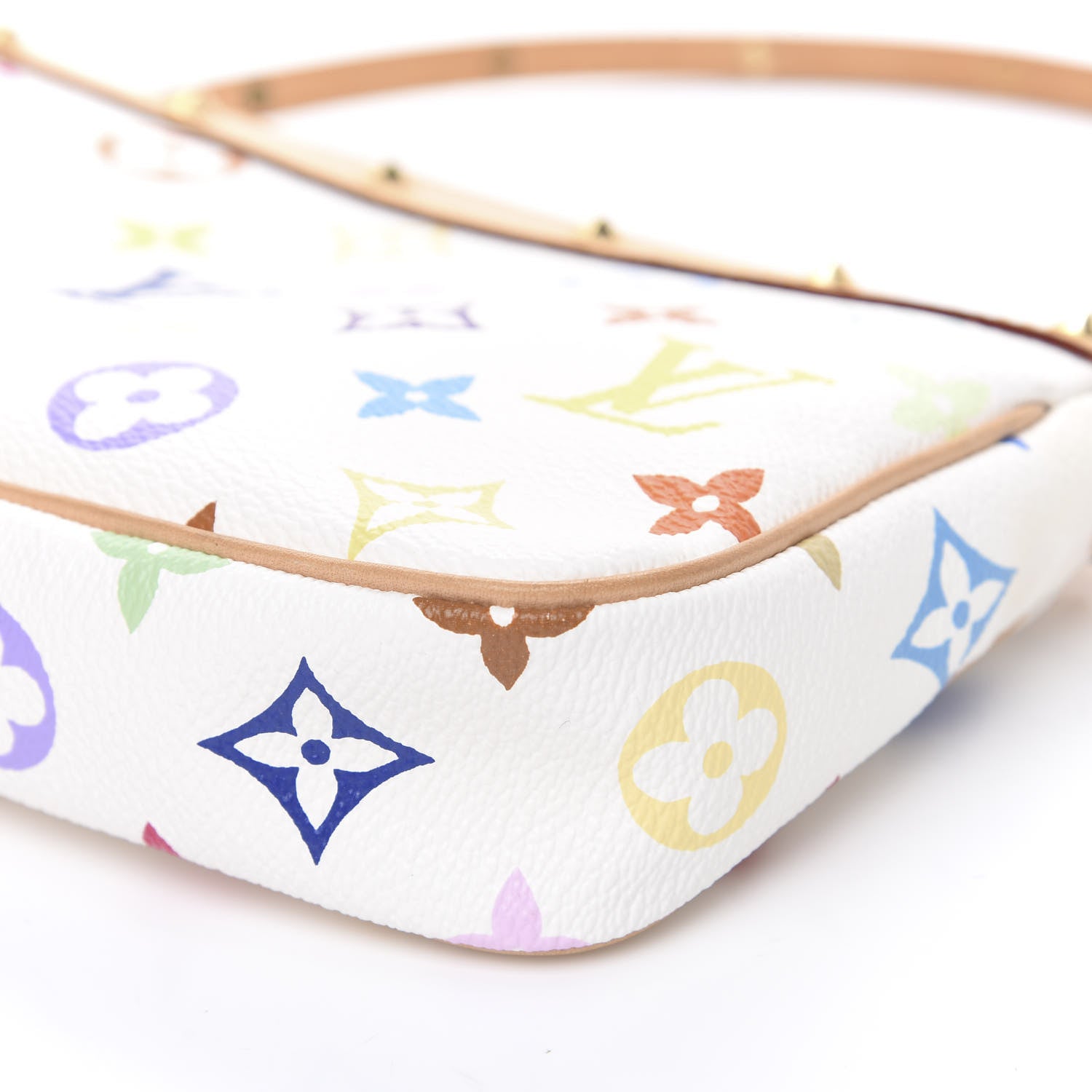Louis Vuitton Monogram Multicolor Pochette Accessories White 9 of 10