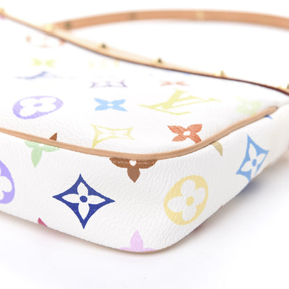 Louis Vuitton Monogram Multicolor Pochette Accessories White 9 of 10