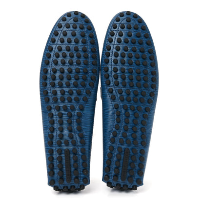 Louis Vuitton Epi Mens Hockenheim Moccasin Loafers 9 Cyan 6 of 9
