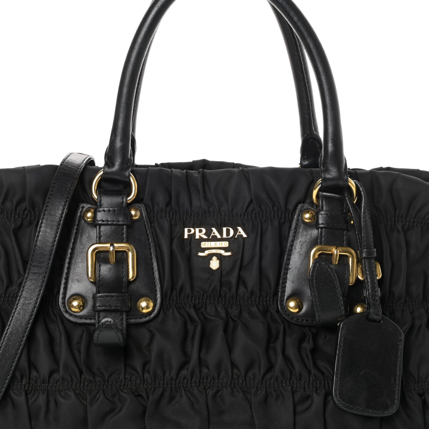 Prada Tessuto Nylon Gaufre Shopping Satchel Black 8 of 10