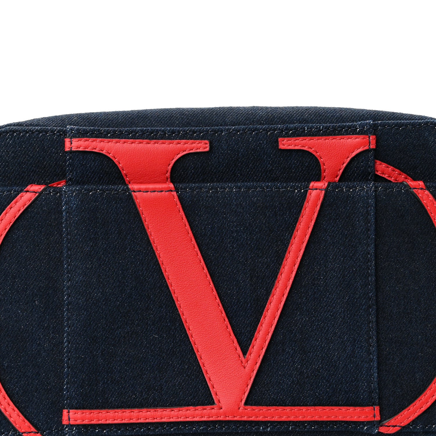 Valentino Garavani Denim Vlogo Belt Bag Blue Red 7 of 9
