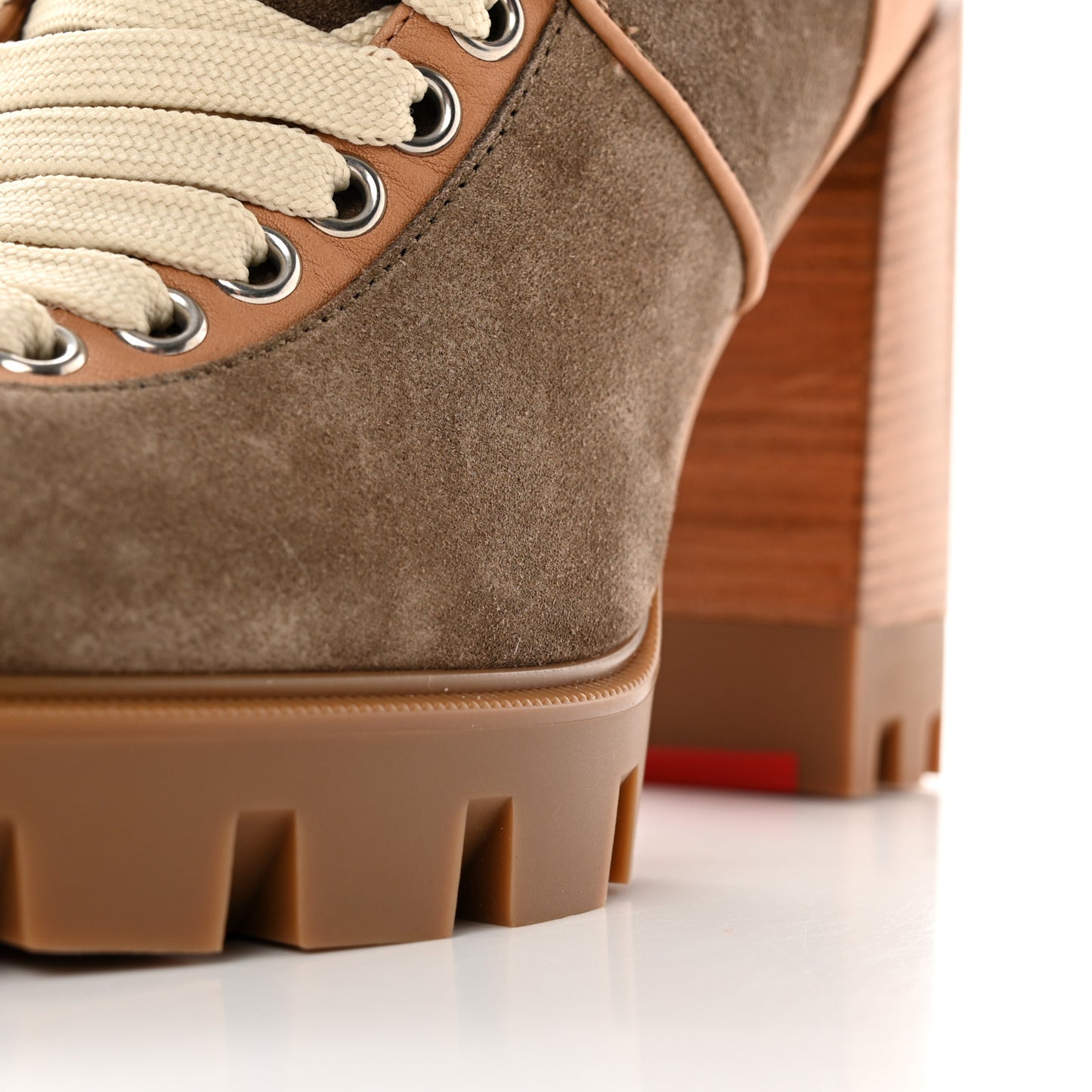 Suede Calfskin Macademia 100 Biker Platform Boots 36 Silex