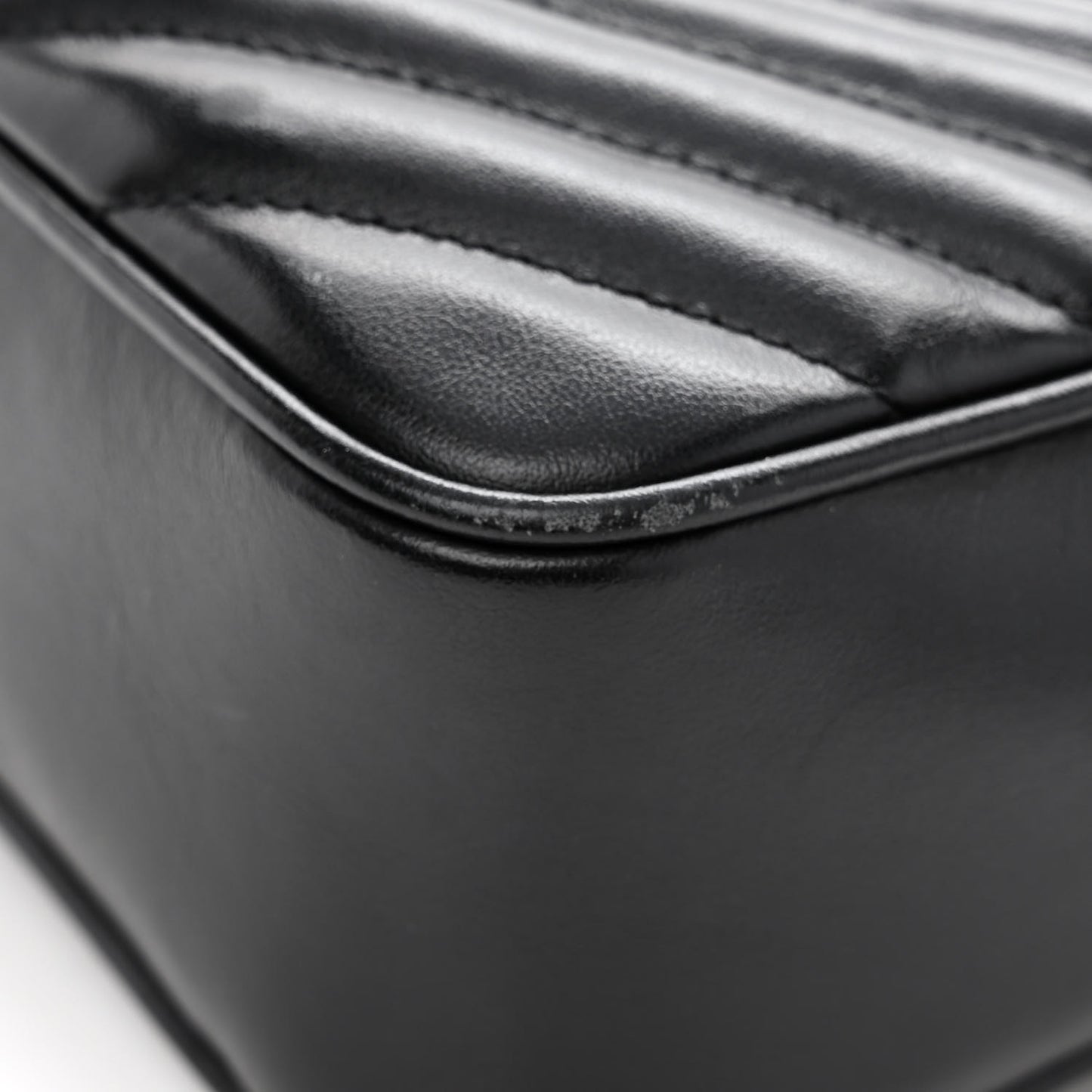 Calfskin Matelasse Monogram Lou Camera Bag Black