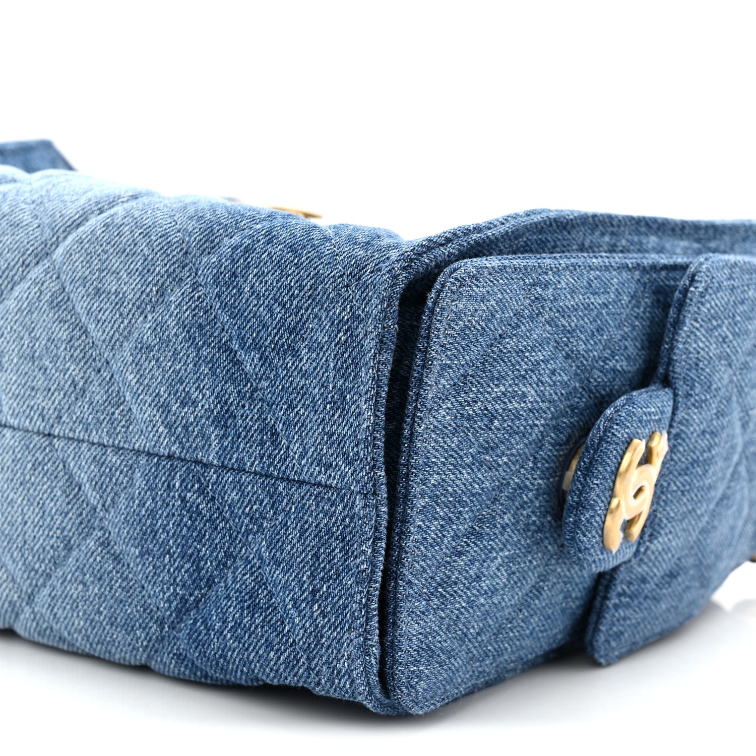 Chanel Washed Denim Quilted Mini Chanel 25 Handbag Blue 10 of 10