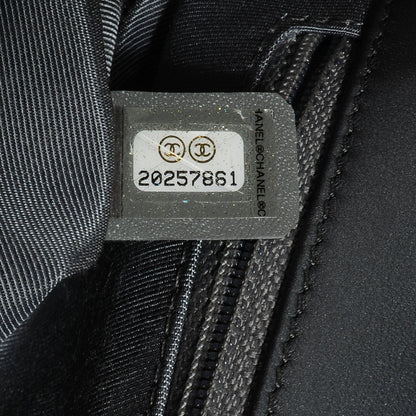 Chanel Metallic Calfskin Quilted Medium Boy Flap Dark Silver 9 of 9