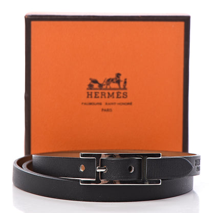 Hermes Swift Hapi 3 MM Triple Tour Bracelet S Black 6 of 6